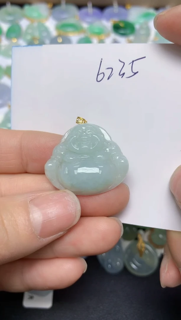 【闪购商品】翡翠挂件18K金镶嵌 天然翡翠A货