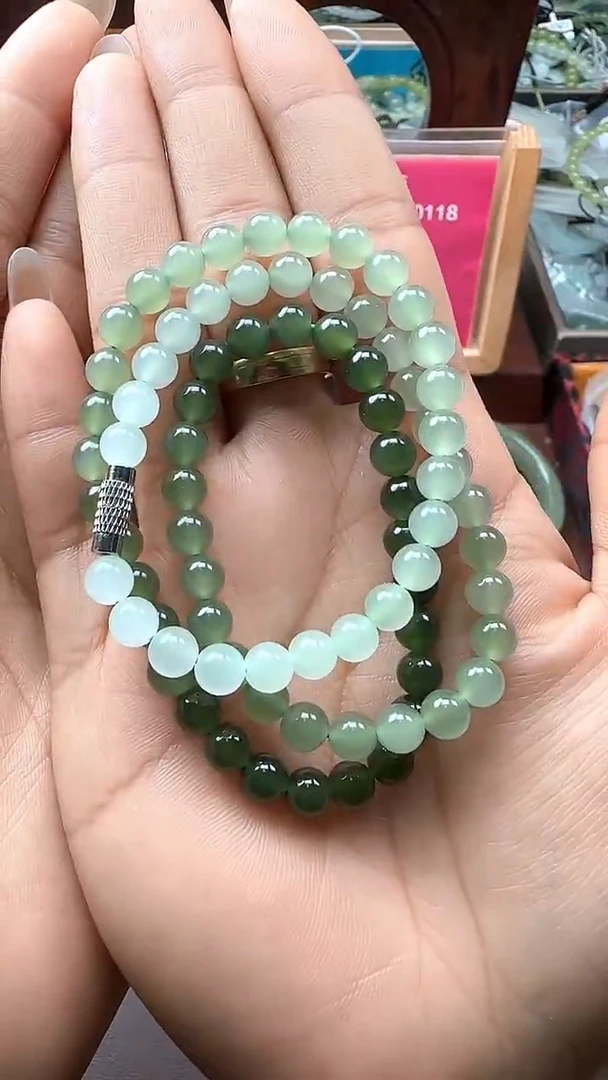 未镶嵌手串和田玉渐变项链精品