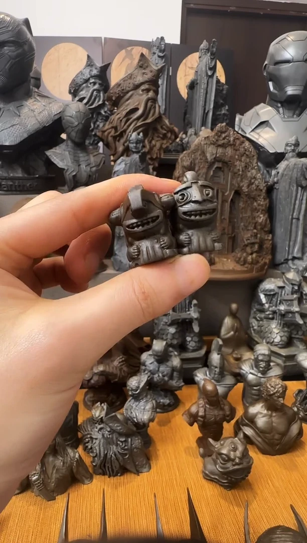 铁实心铁艺摆件~~结界兽（锈色）