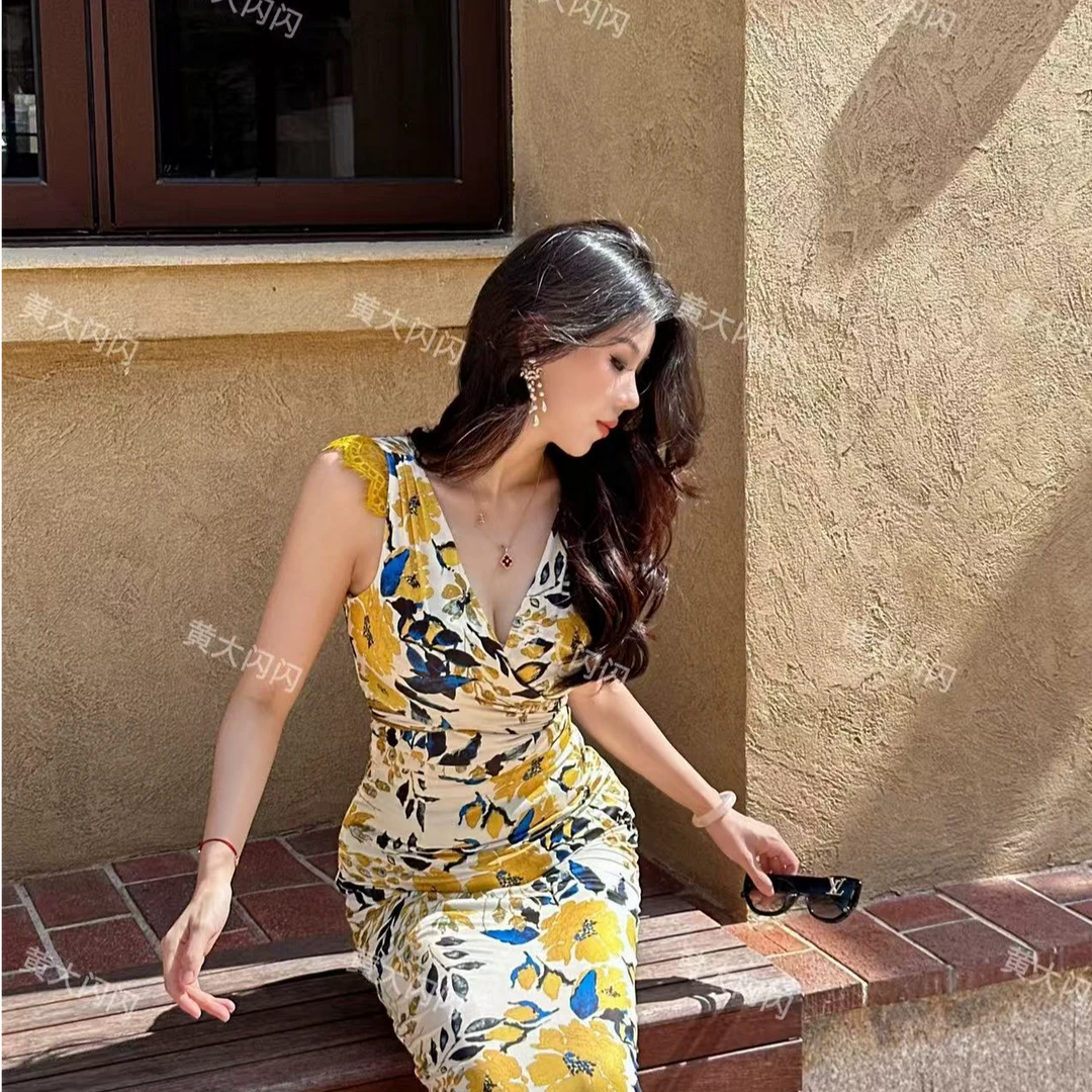 【HDSS】(艳阳天)性感蕾丝短袖气质时尚连衣裙SSX2367