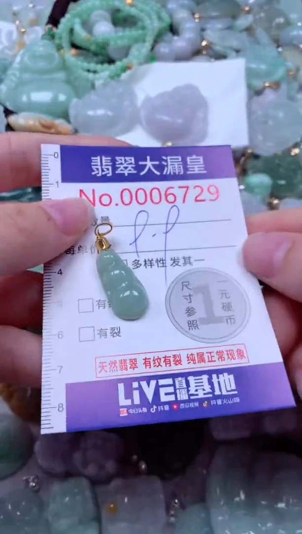 吊坠(不含链)未镶嵌翡翠6729