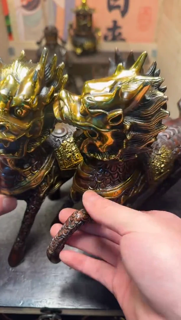 精品专属链接---【鎏金麒麟/对】