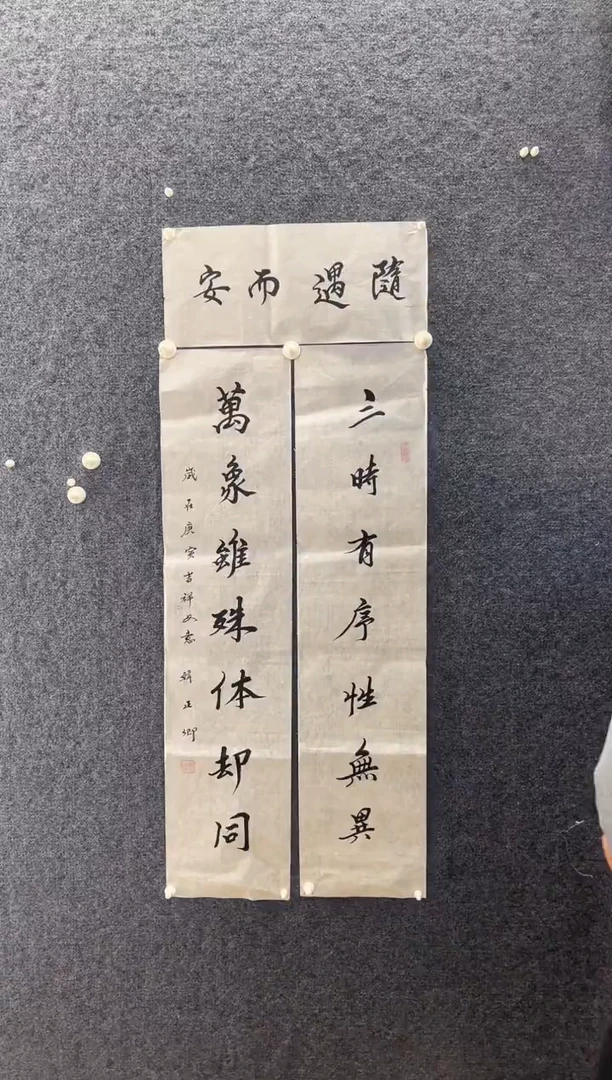 书法8515韩正Q随遇三时万象三尺对开