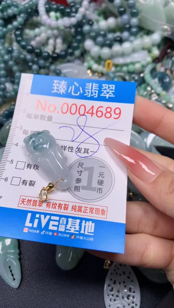【闪购商品】翡翠颈饰未镶嵌含绳0004689