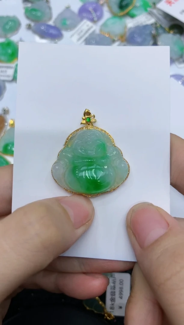 【闪购商品】翡翠颈饰18K金镶嵌111111111