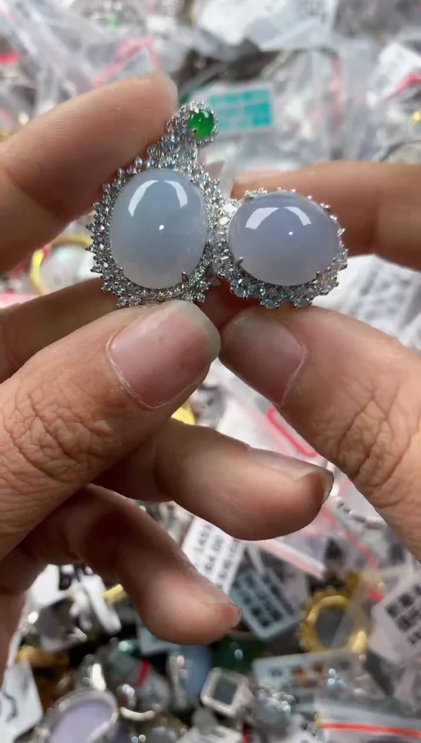 银S925镶嵌戒指翡翠777   2