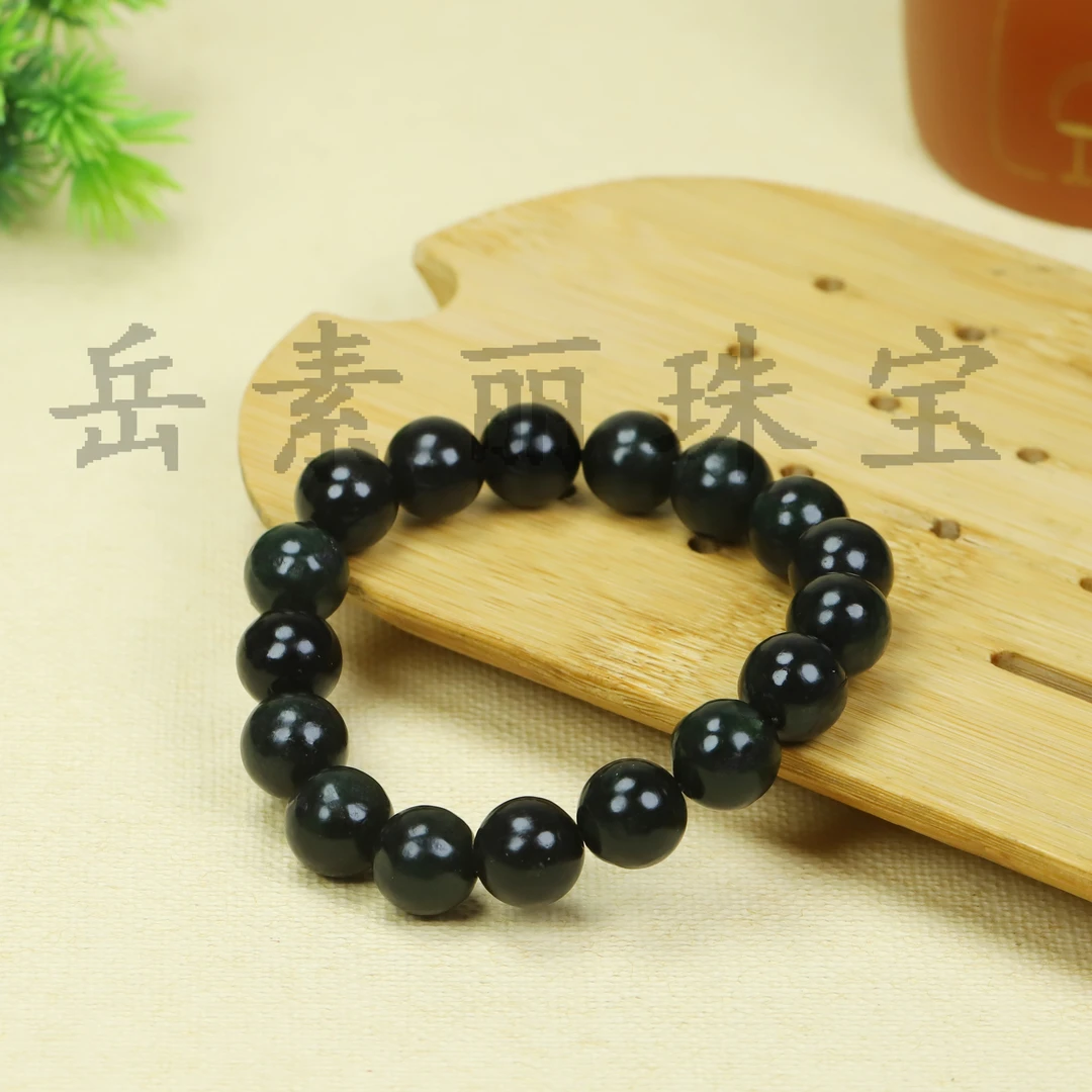 天然  药王石蛇纹石玉 卡12手串  图片为参考图