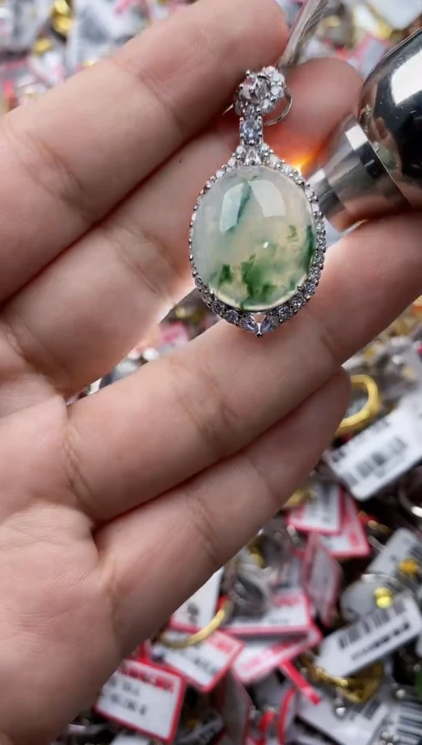 【闪购商品】翡翠戒指银S925镶嵌66666---5