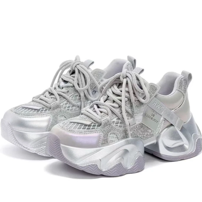 老爹鞋女2025年新款厚底增高显瘦百搭时尚休闲运动鞋