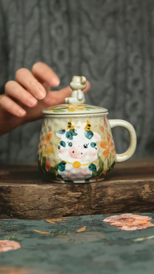 【闪购商品】瓷片釉下彩手工手绘同款陶器