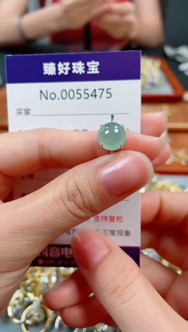 翡翠戒指银S925镶嵌·