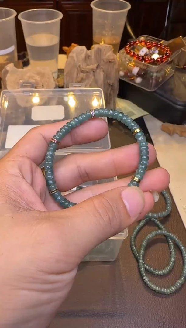 未镶嵌手链翡翠翡翠药片单圈6mm隔片款多样性发其一