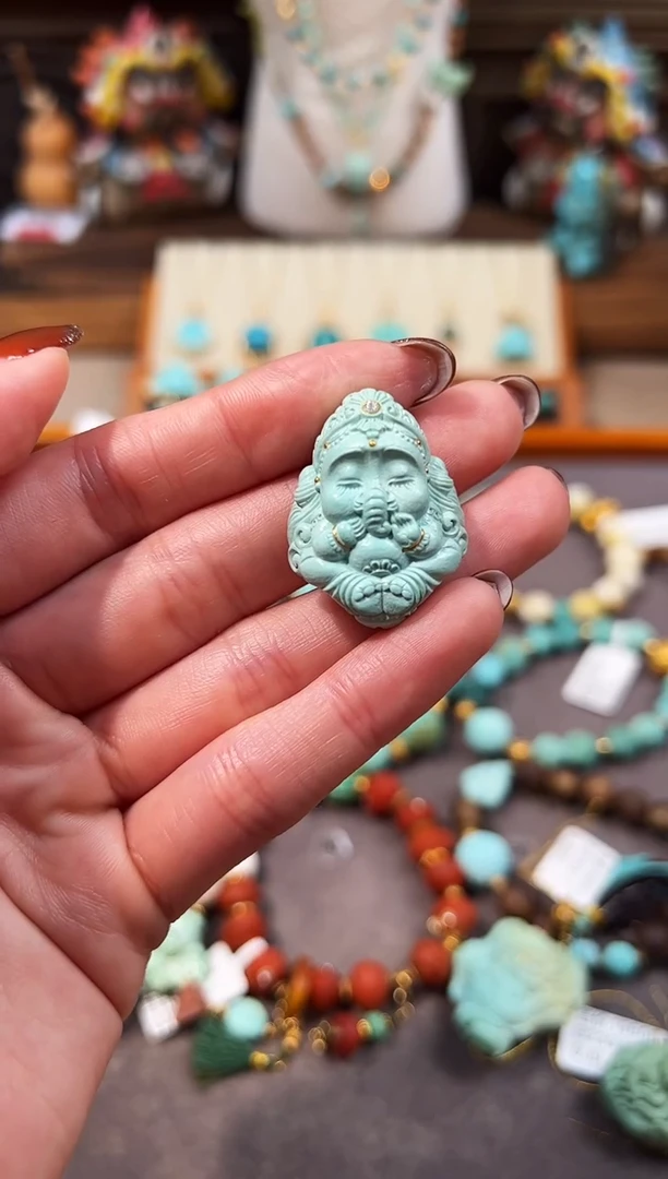 未镶嵌绿松石配饰象神