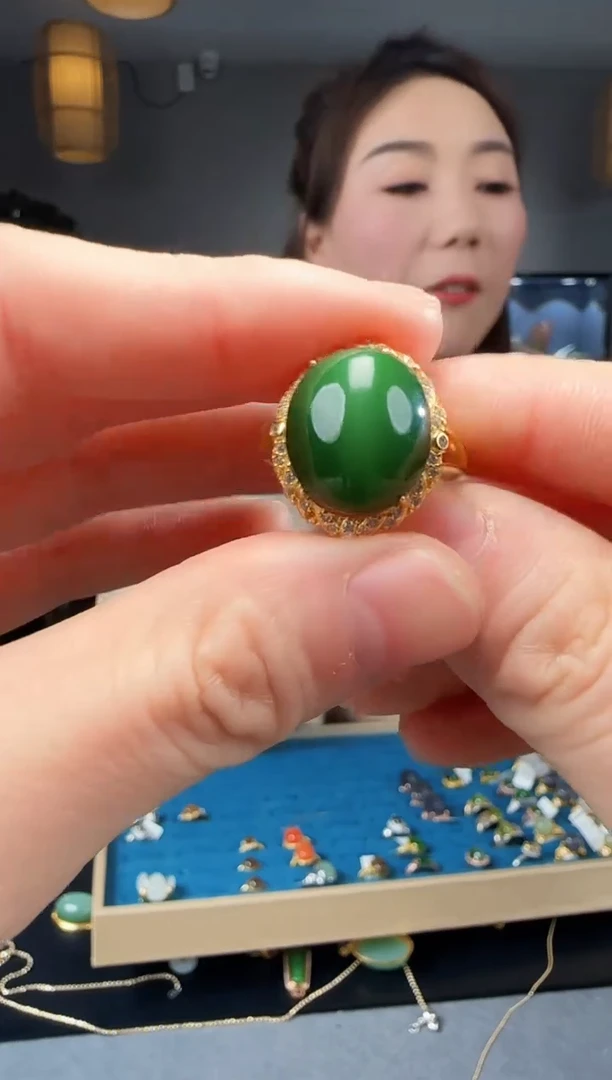 【闪购商品】和田玉戒指银S925镶嵌1