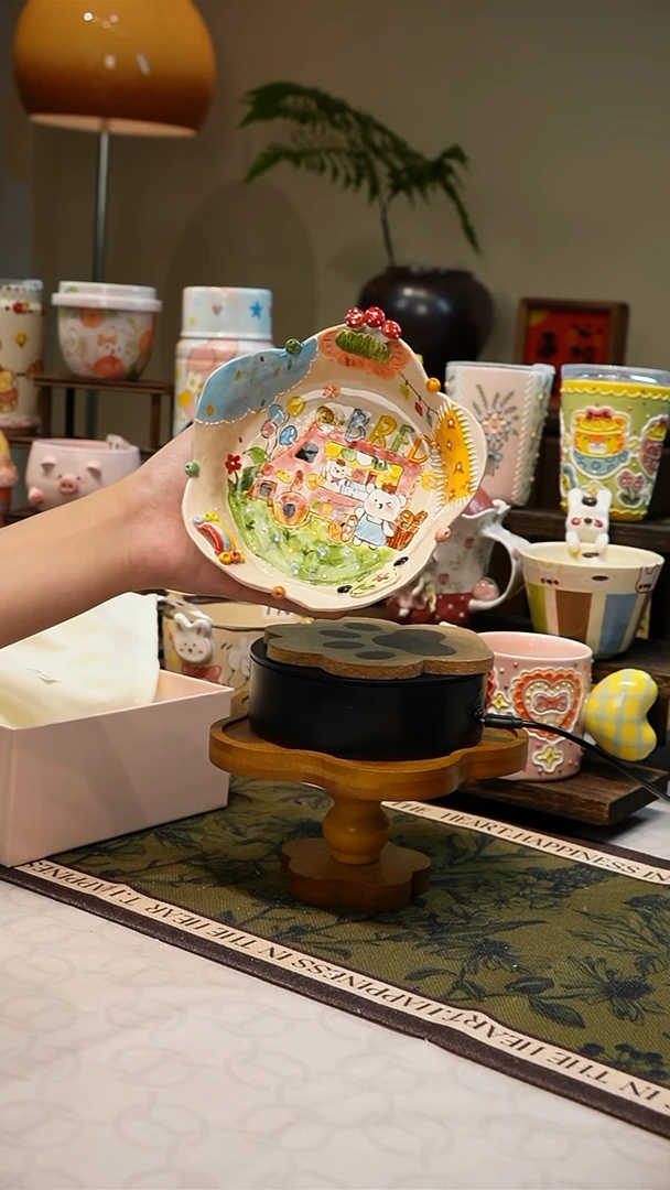 瓷【不带盒子】733高温釉下彩