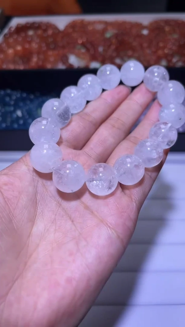 未镶嵌手链水晶J004-15mm雪花幽灵单圈-多样性发其一