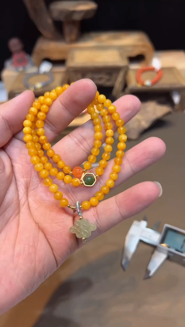 手链琥珀未镶嵌手饰@@4419