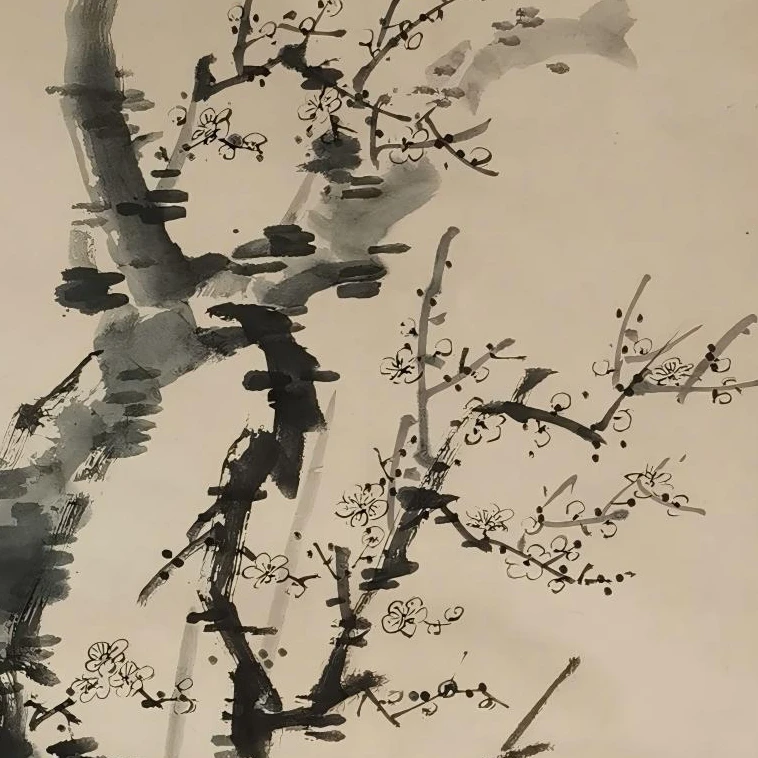 【辽拍】V240604-4-19《梅花》（5.5平尺)  纸本镜片 yy1