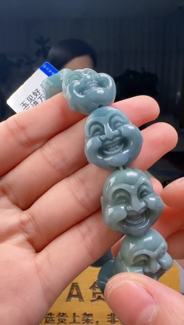 未镶嵌手串翡翠多样性发其一HH@@60B7J09390