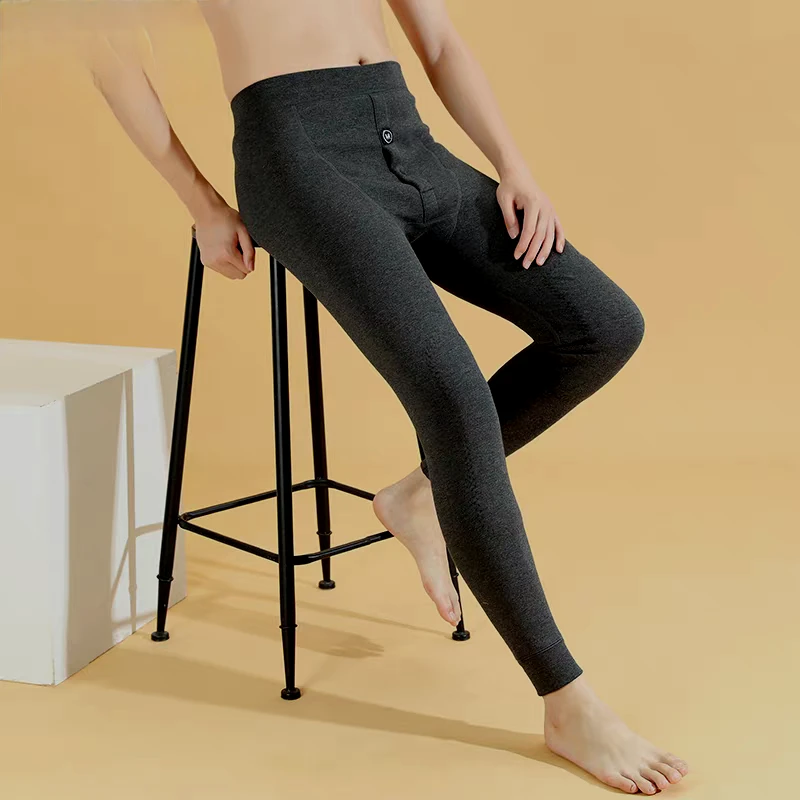 8055智热男士超柔高弹舒适护膝保暖裤