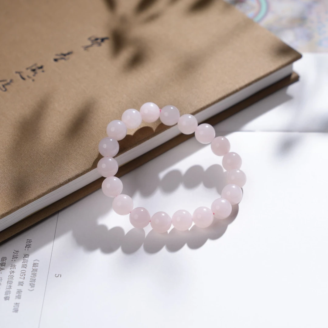 【缺货】和田玉藕粉手串Q 9-10mm