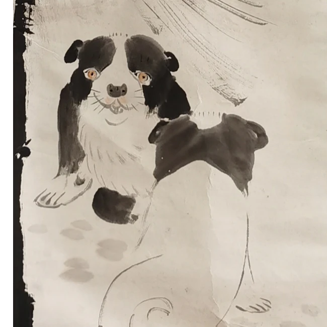 【辽拍】V240604-4-36《狗》（4.2平尺）纸本镜片 lj1228