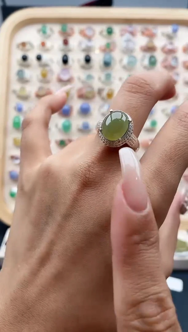 【闪购商品】翡翠戒指未镶嵌缅甸天然A货翡翠555  2+8