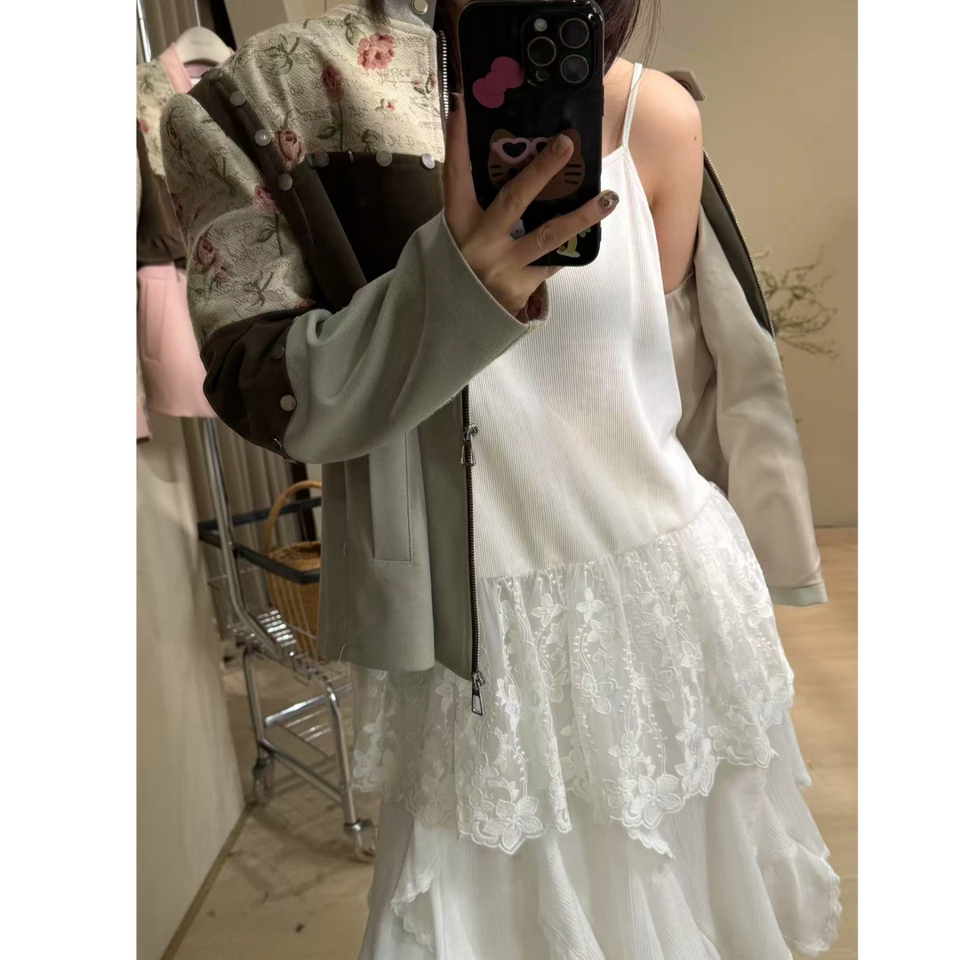 温温同款白色纯欲吊带  内搭