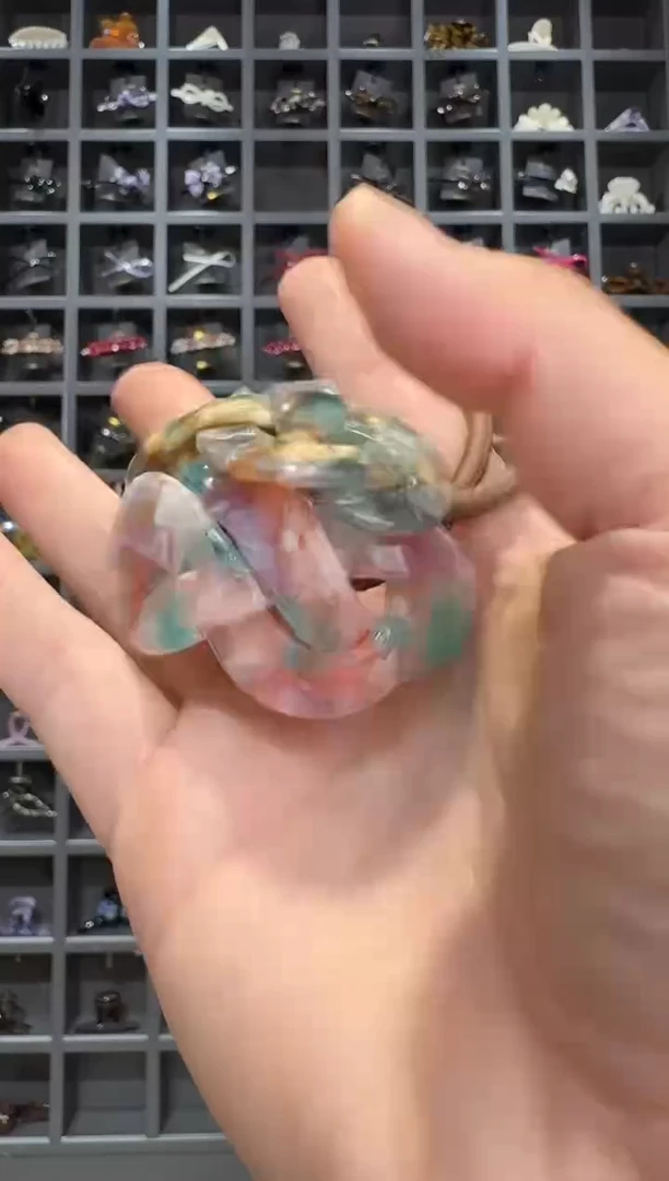 醋酸非金属韩国醋酸品牌发饰大麻花头绳皮筋两个一组