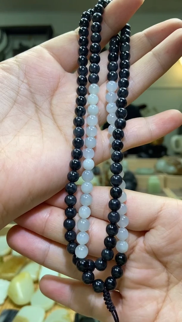 未镶嵌手串和田玉新疆和田玉108粒念珠 卡6