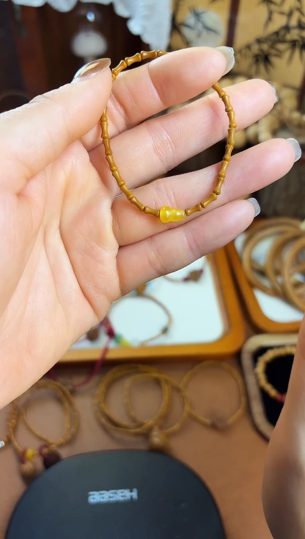 手串桃核【桃源行】竹节款「福禄」桃木桃核辟•挡•驱•护 备注手围