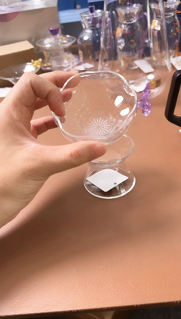 禾器浅紫色蝶梦茶漏激光款