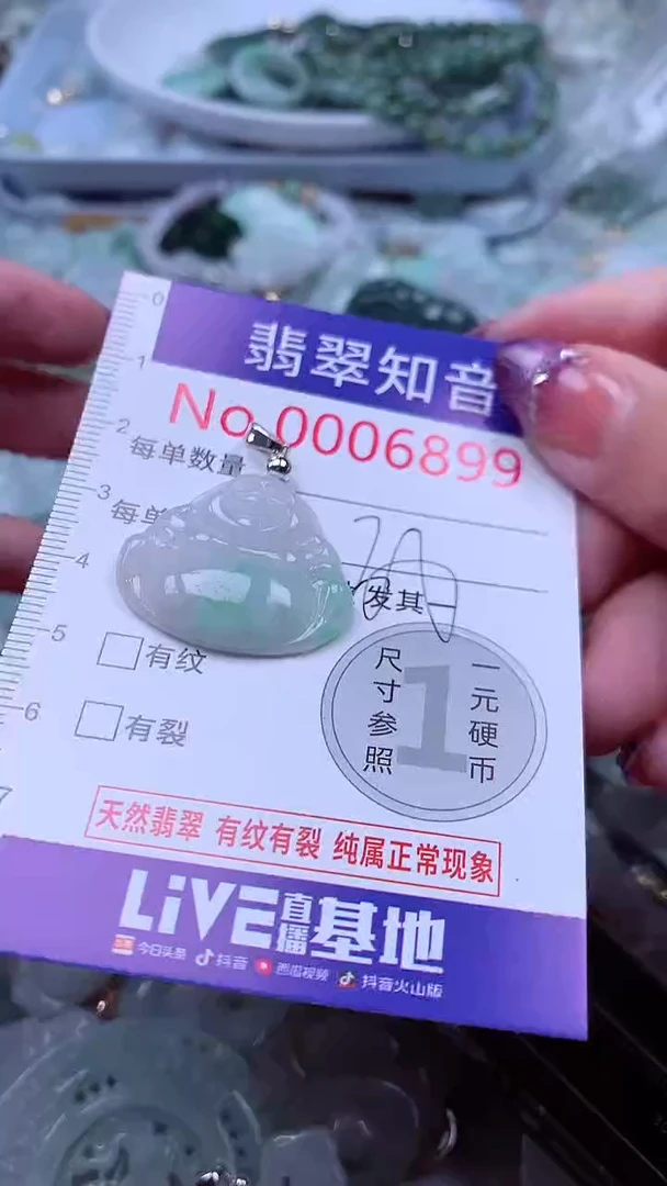 翡翠未镶嵌吊坠(不含链)6899