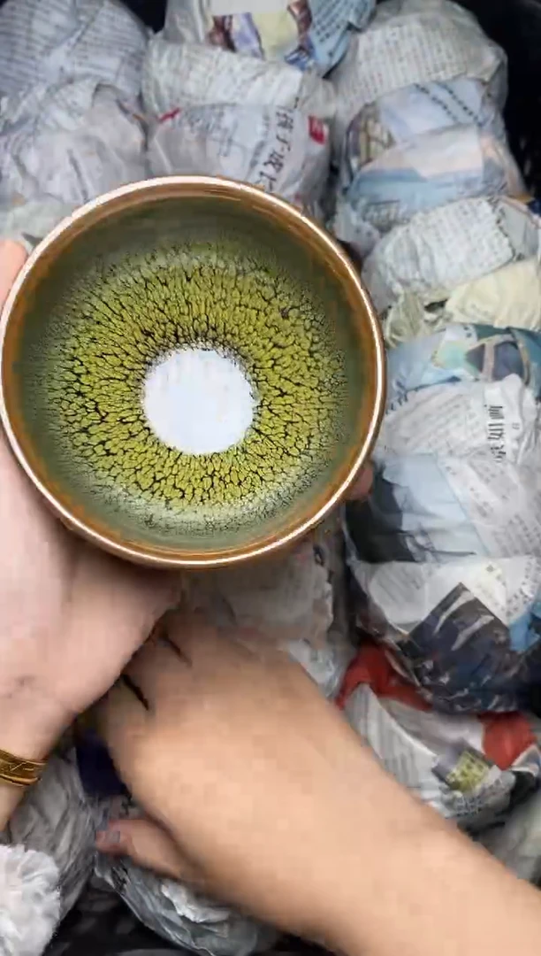 【闪购商品】茶盏绿鹧鸪 将军 盏三疯建盏茶器
