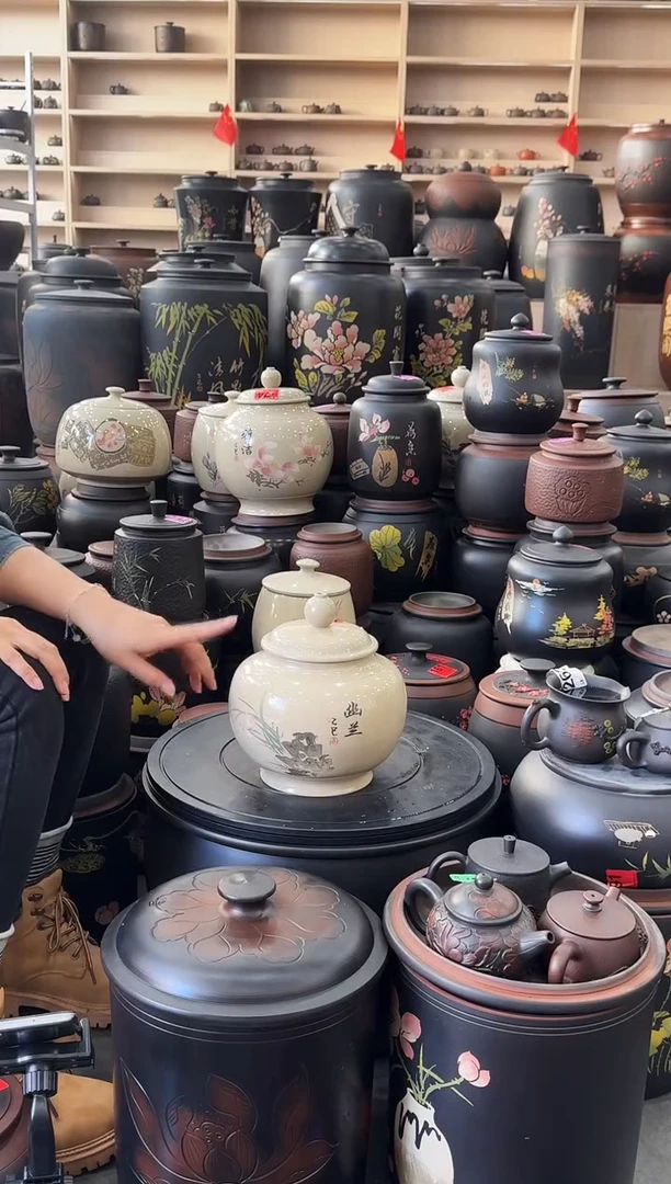 罐瑕疵茶叶罐  白泥  180