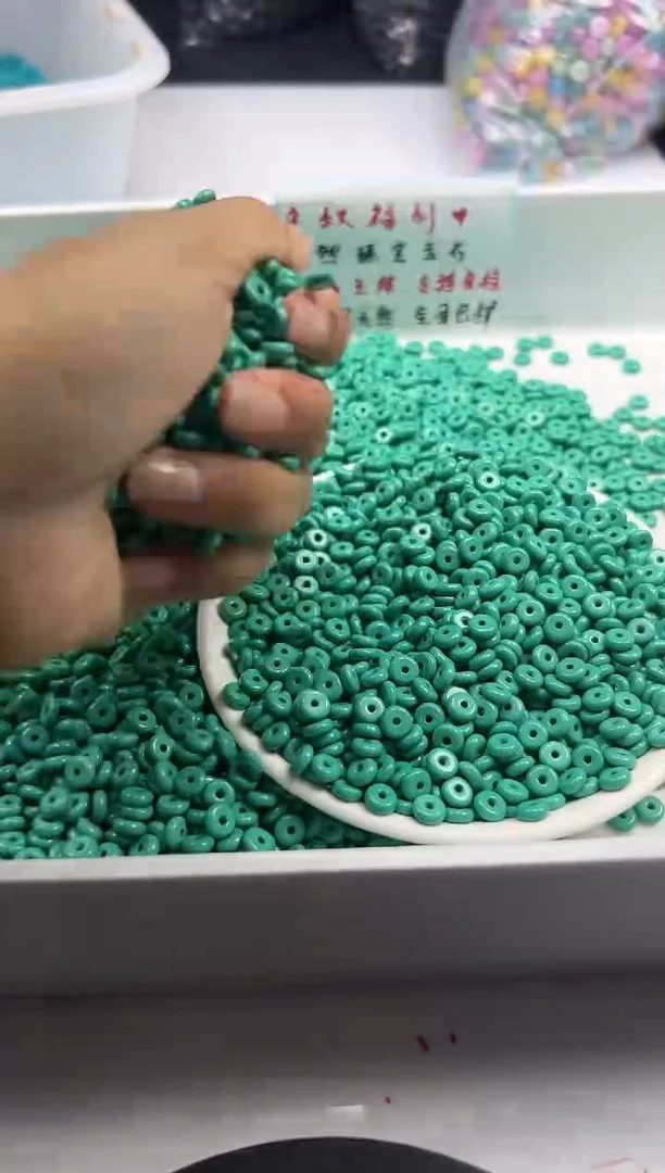 未镶嵌颈饰玛瑙/玉髓W1864高瓷玉化绿*松算盘6*3mm*30颗
