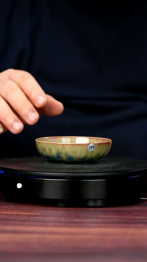 其他钧瓷299#盼龙窑一级品原矿钧瓷半月普洱杯