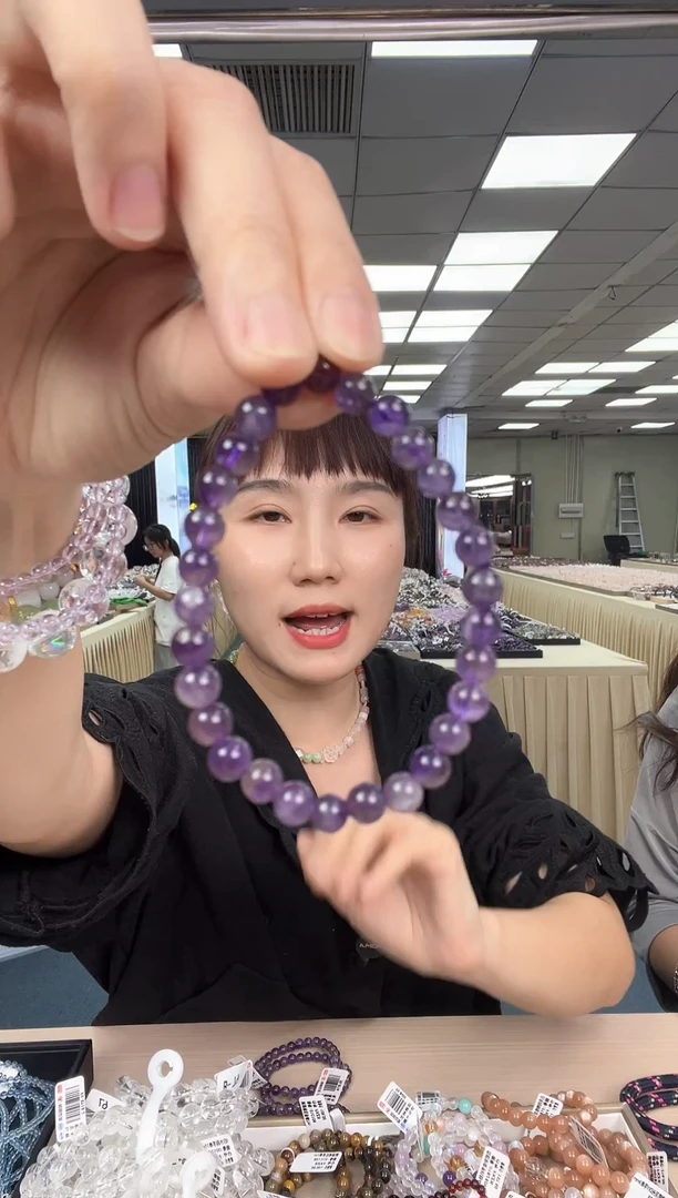 水晶手链未镶嵌紫牙晶FX-3116 6mm