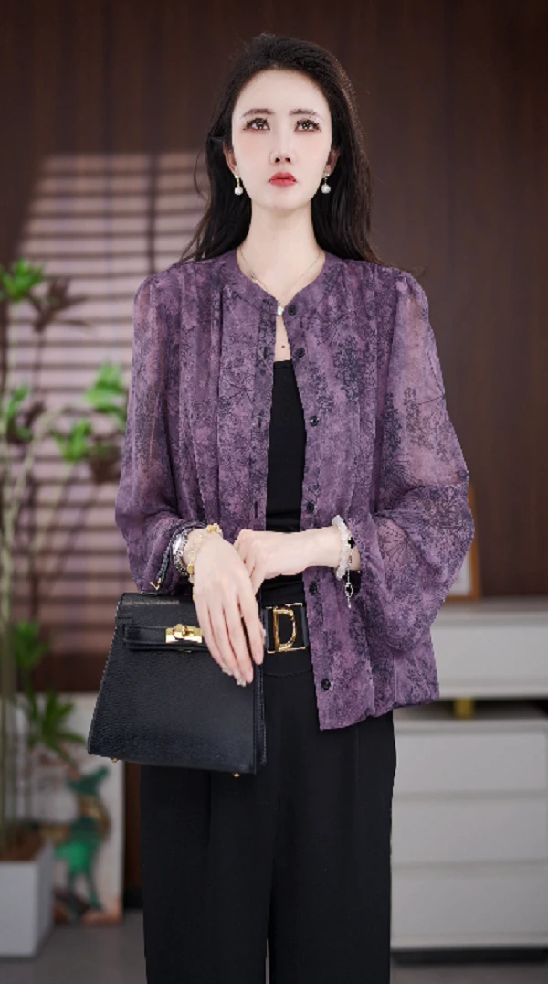 XT492新款法式时尚百搭气质宽松减龄上衣小衫-悠悠