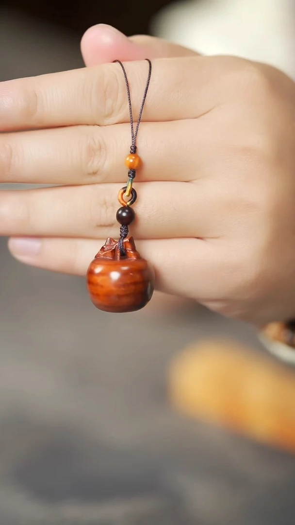 非洲紫檀（红花梨）事事如意小吊坠手机挂坠