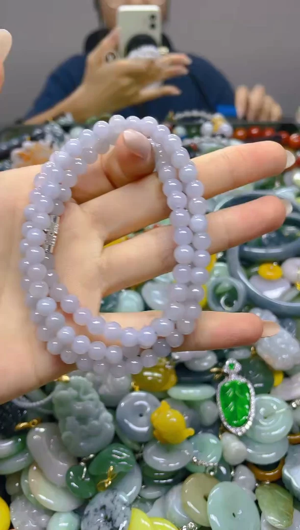 翡翠未镶嵌颈饰6MM/D/翡翠A货,1件也是批发价