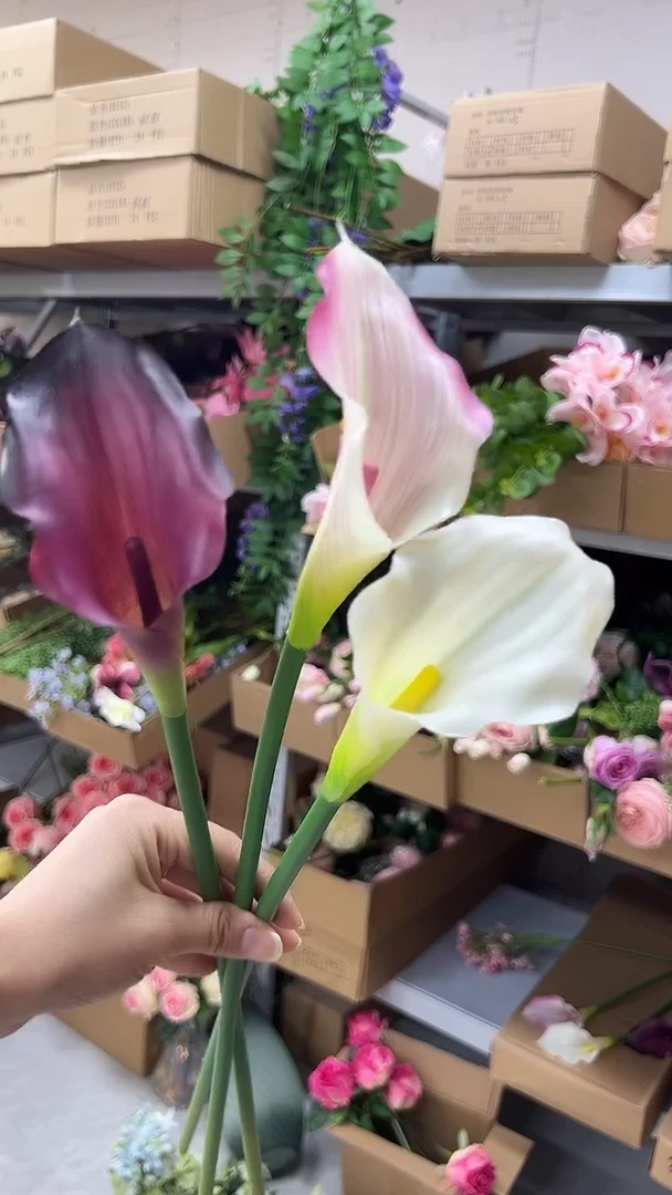 3枝混色马蹄莲组合