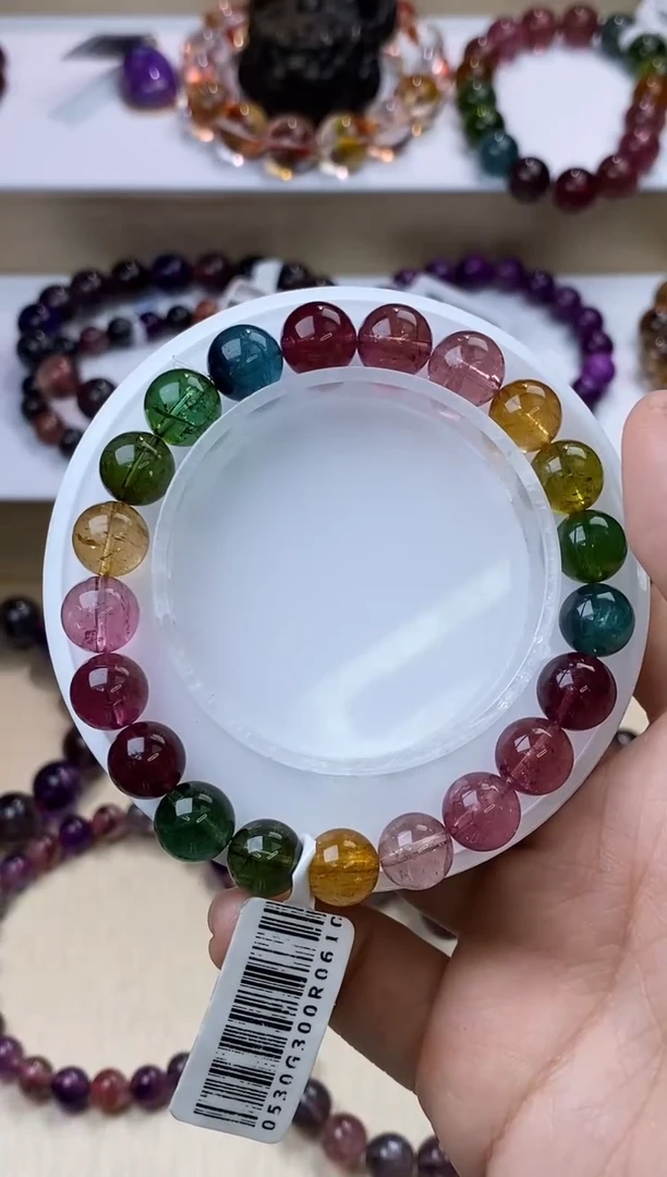 【闪购商品】碧玺手链未镶嵌色标碧玺9m+