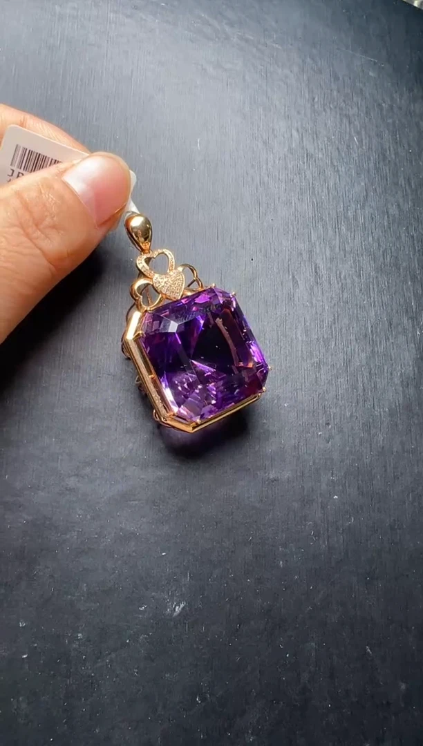 颈饰未镶嵌水晶18k紫水晶 吊坠 JP53435