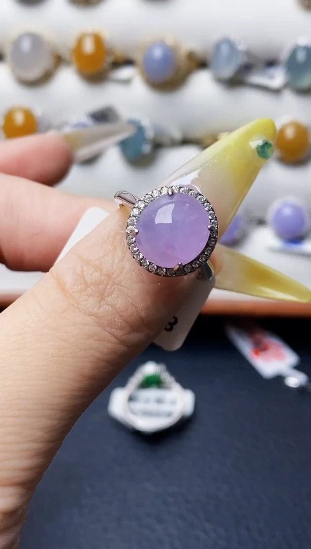 银S925镶嵌戒指翡翠3508