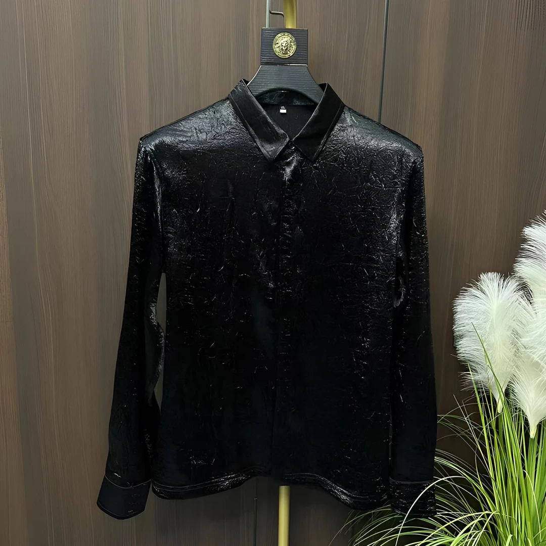 春季新款男士高品质轻奢休闲时尚百搭长袖衬衫