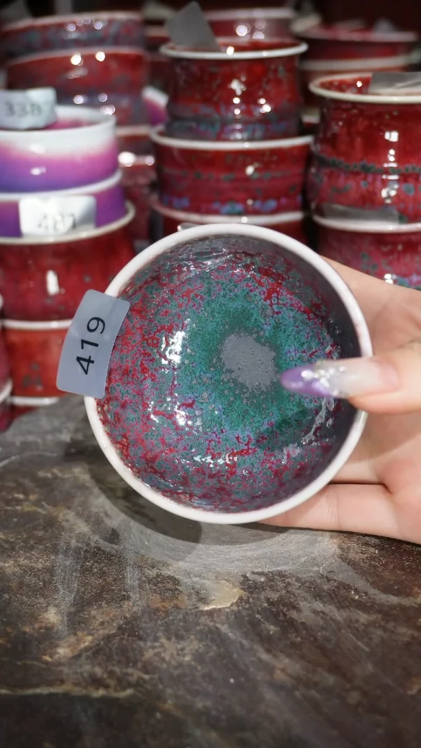 摆件陶精品窑变钧瓷茶器