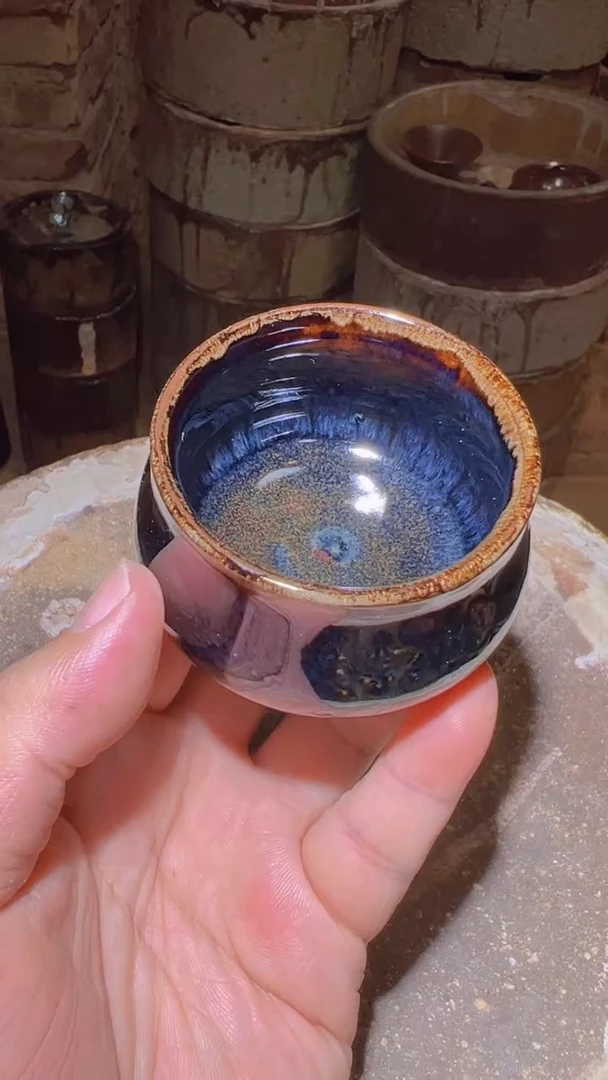 茶盏阿**豪98柴烧建盏主人杯