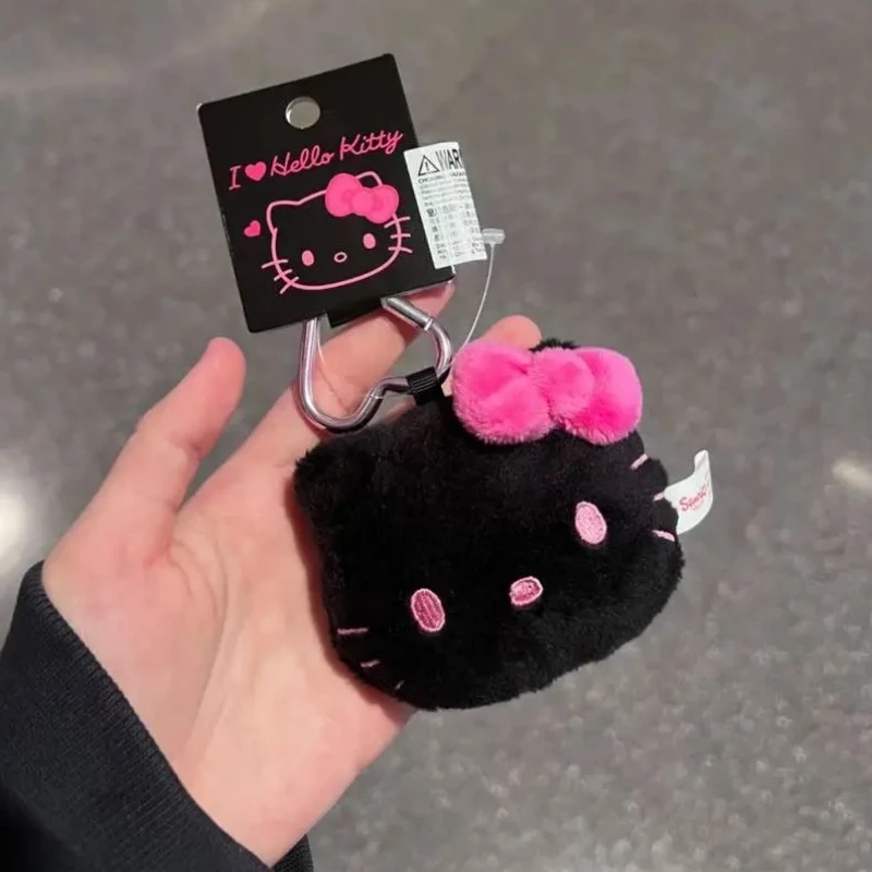 【首尔限定】HelloKitty 紫色蝴蝶结黑色Kitty猫头钥匙扣玩偶