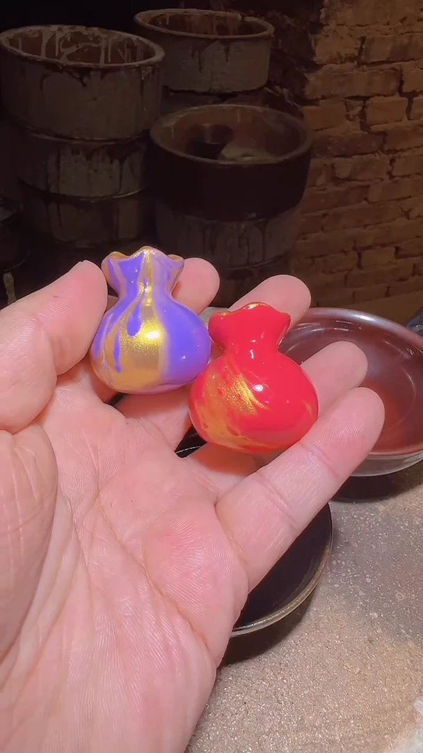 茶盏不**周大漆茶宠 香插福袋